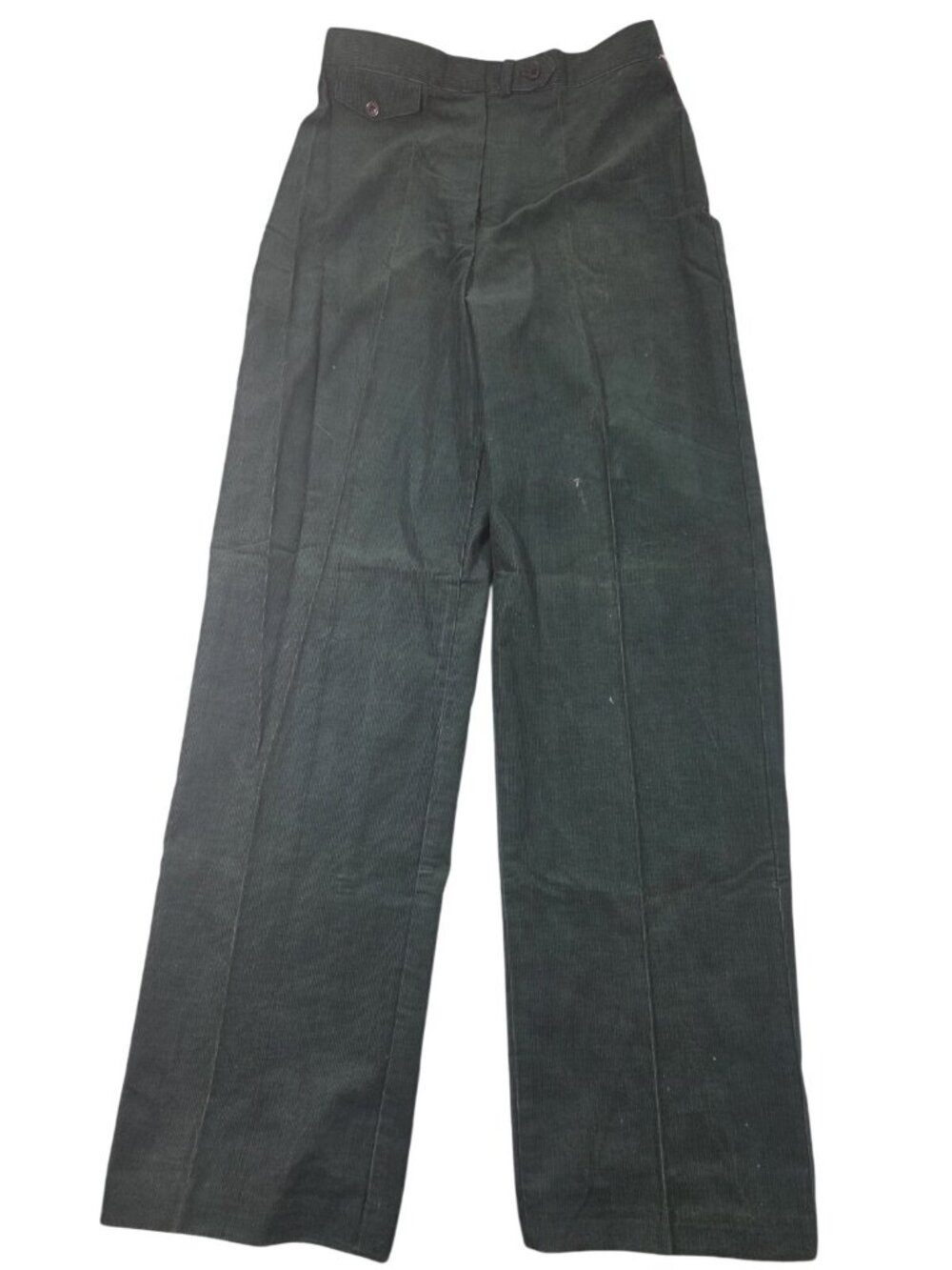 NWT Vintage 1960s Parsons Place Green Corduroy Straight Leg Pants Sz 14 29x32